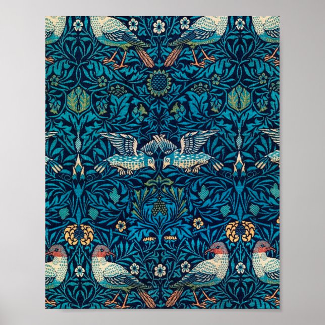 Affiche Oiseaux De William Morris (Devant)