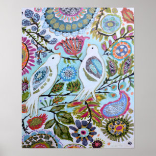 Affiche Oiseaux en papier I