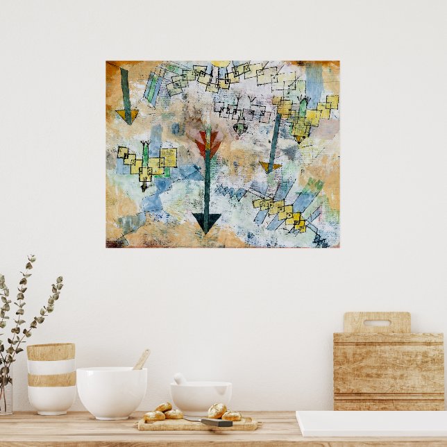 Affiche Oiseaux fondant et flèches (Cuisine)