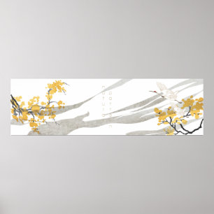 Affiche oiseaux grues japonaises
