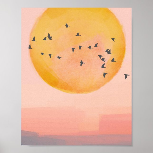 Affiche Oiseaux rentrant chez eux (Devant)
