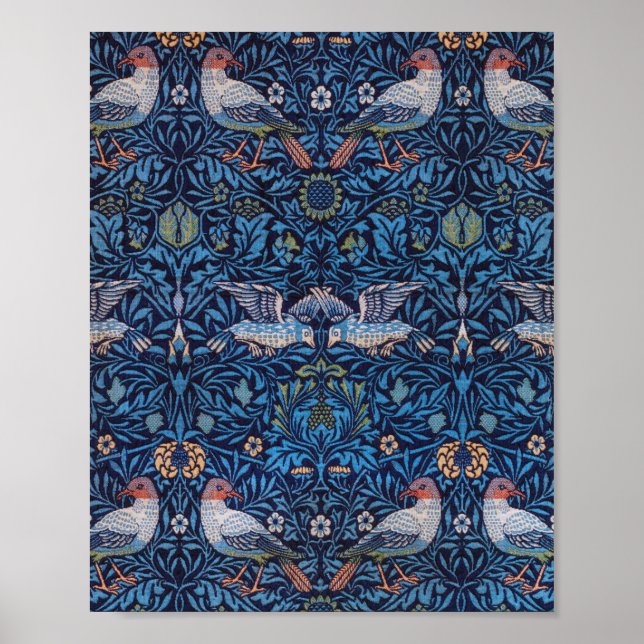 Affiche Oiseaux, William Morris (Devant)