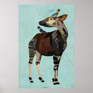 AFFICHE OKAPI ET PLUMES