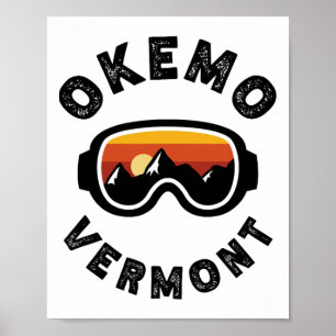 Affiche Okemo Ski Ski Snowboard Dans Le Vermont