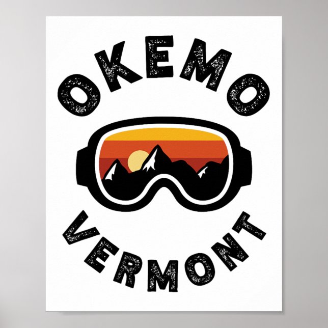 Affiche Okemo Ski Ski Snowboard Dans Le Vermont (Devant)