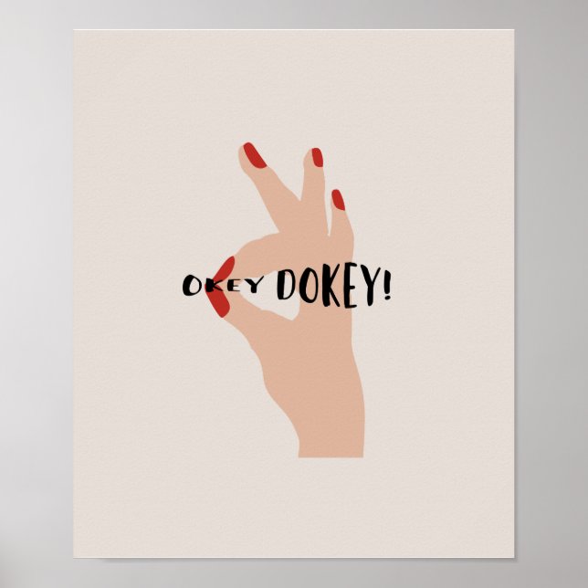 Affiche Okey Dokey #lineart #digitalart (Devant)