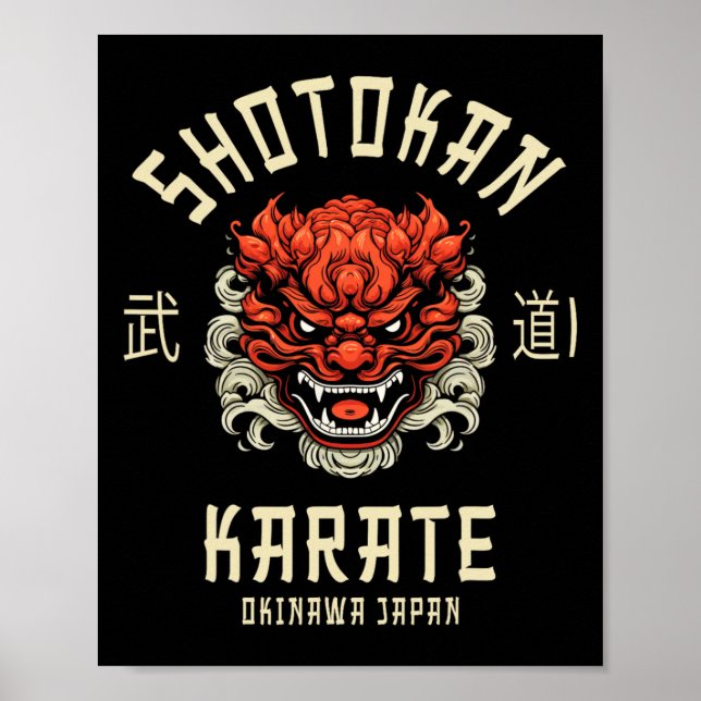 Affiche Okinawa Japon Dojo Shotokan Karaté (Devant)