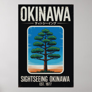 Affiche Okinawa Tourisme Vintage
