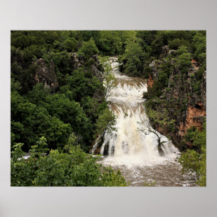 Affiche Oklahoma, chutes Turner Falls,