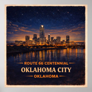 Affiche Oklahoma City Centenaire de l'Oklahoma