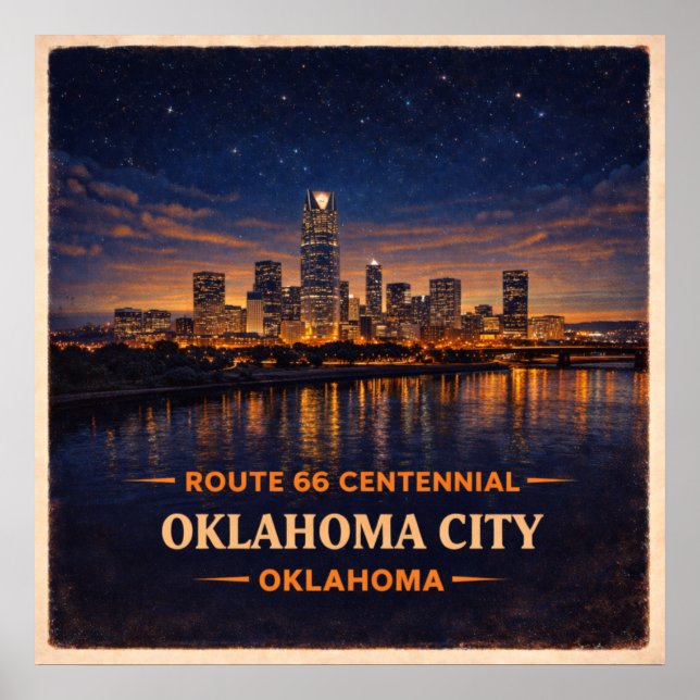 Affiche Oklahoma City Centenaire de l'Oklahoma (Devant)
