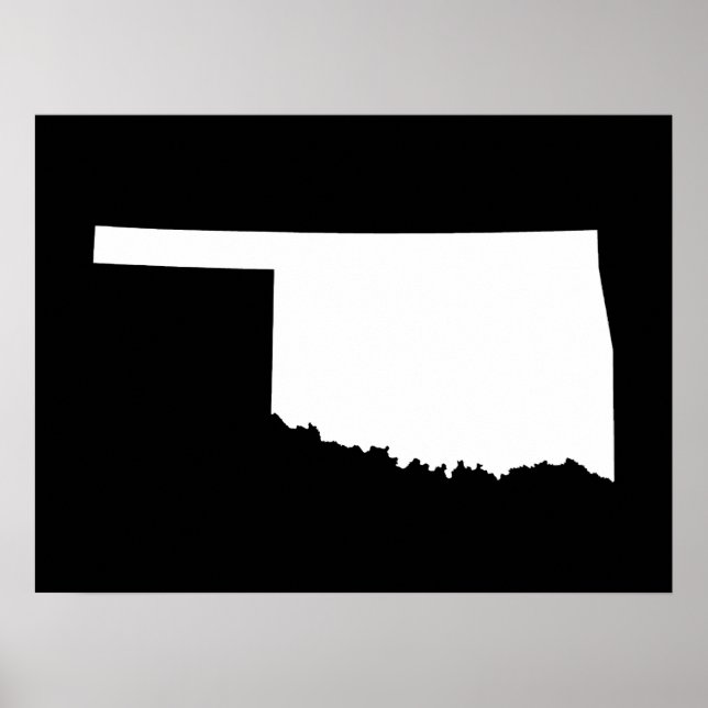 Affiche Oklahoma en blanc et noir (Devant)