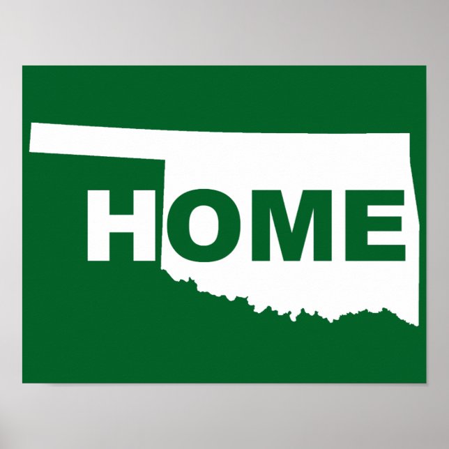 Affiche Oklahoma Maison Loin de l'État Signe (Devant)