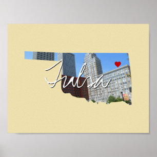 Affiche Oklahoma State Photo insert and town name