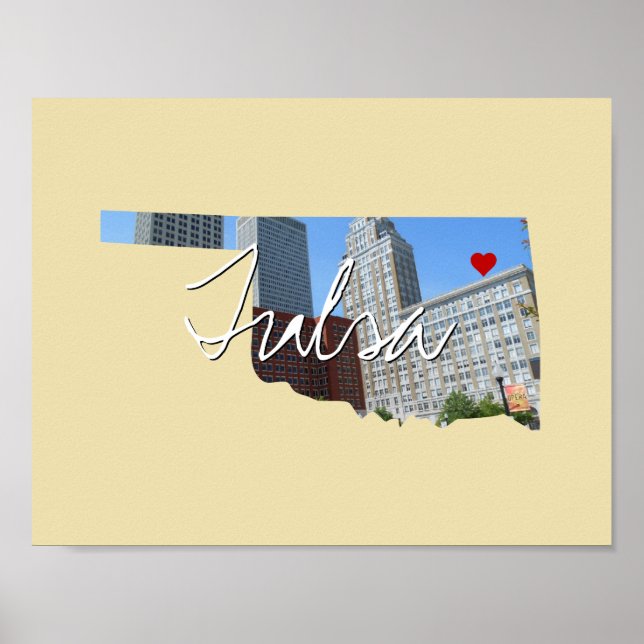 Affiche Oklahoma State Photo insert and town name (Devant)
