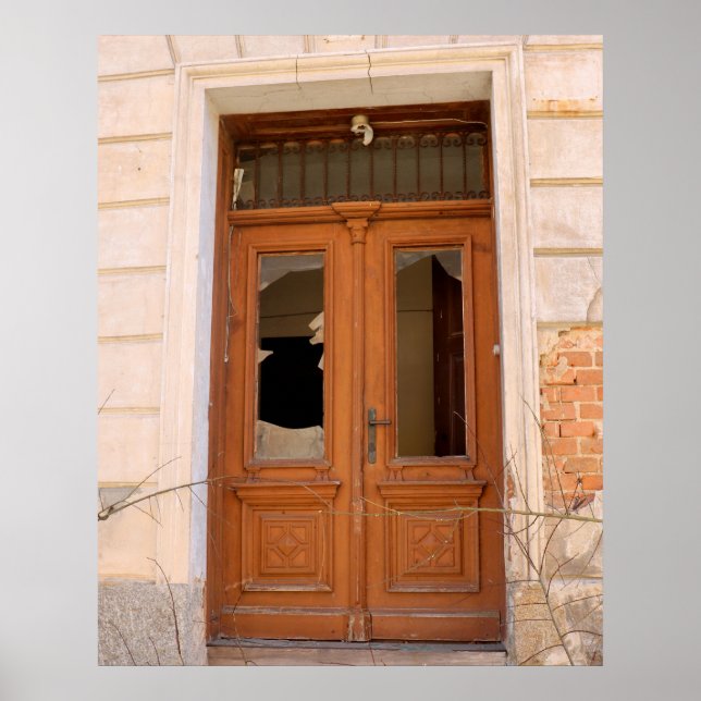 Affiche Old broken door, lost place (Devant)
