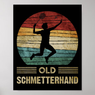 Affiche Old Butterhand Dminton Shutting Vintage Funny
