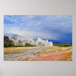 Affiche Old Faithful Geyser, Parc national de Yellowstone