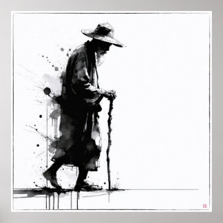 Affiche Old Man - Archival Print