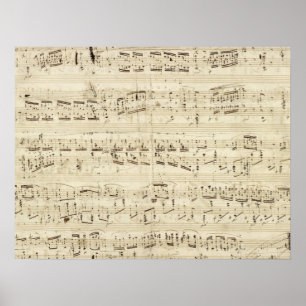 Affiche Old Music Notes