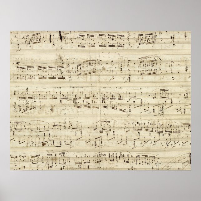 Affiche Old Music Notes (Devant)