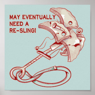 Affiche Old Rock escalade cam drôle