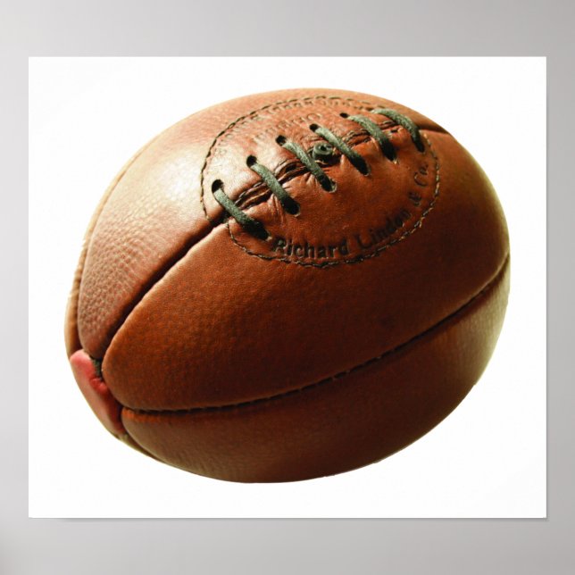 Affiche Old Rugby Ball Print (Devant)