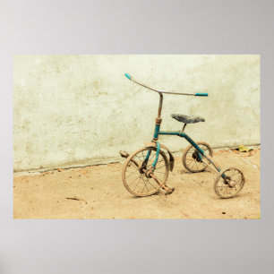 Affiche Old Rusty Rickety Tricycle Retro