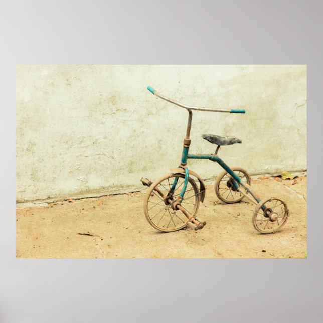 Affiche Old Rusty Rickety Tricycle Retro (Devant)