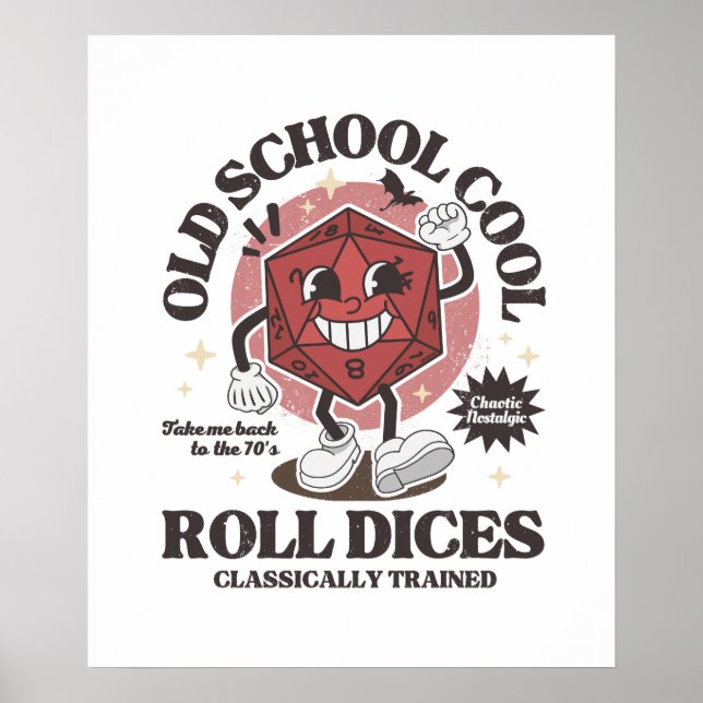 Affiche Old school d20 - D&D (Devant)