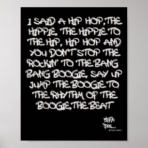 Affiche Old School Skool Rap Hip hop Merch Citation lyriqu