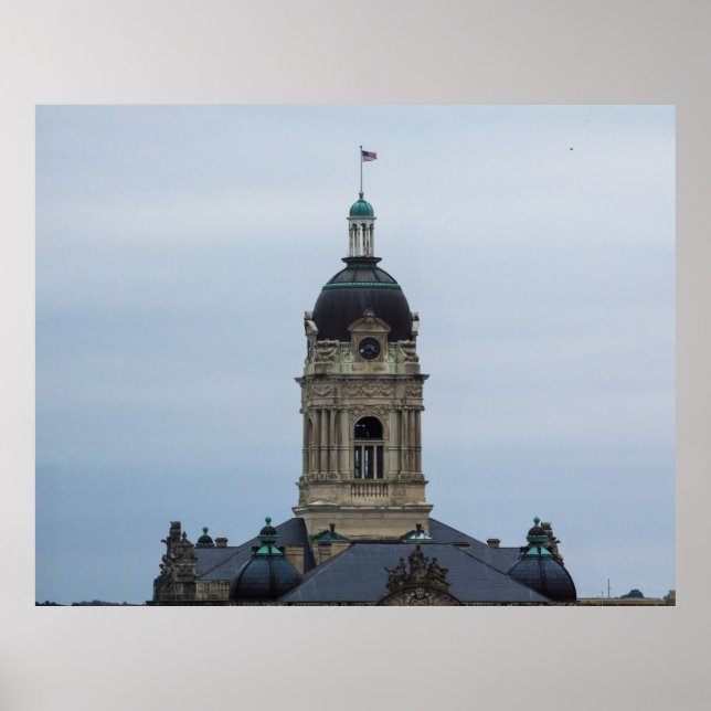 Affiche Old Vanderburgh County Courthouse, Evansville, IN (Devant)