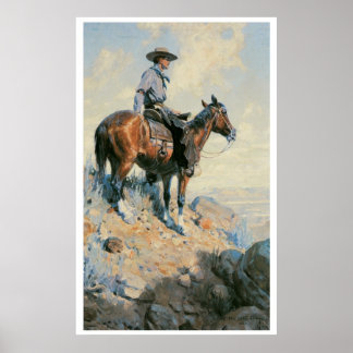 Affiche Old West Cowboy of the Plains Art Imprimer l'affic