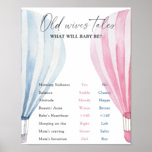Affiche Old Wives Tales Gender Reveve Board