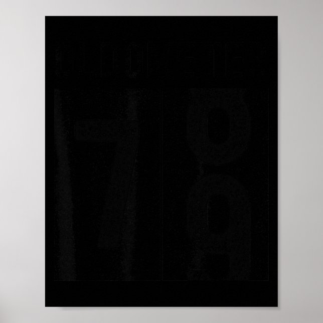 Affiche Oldometer 79e anniversaire drôle rétro faisant 79  (Devant)