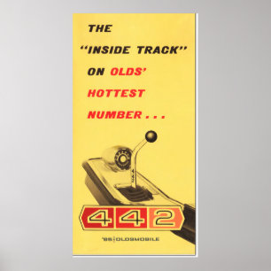 Affiche Oldsmobile 442 - reproduction vintage de page de