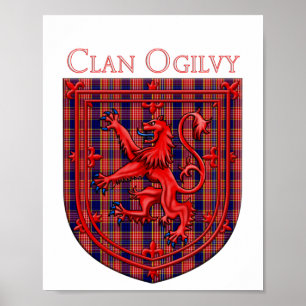 Affiche Oliphant Tartan Scottish Plaid Lion Rampant