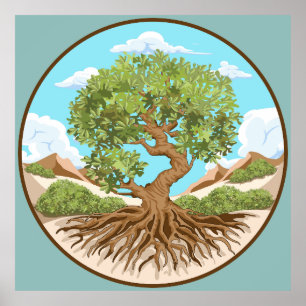 Affiche Olive tree Symbole de paix dans la Palestine libre