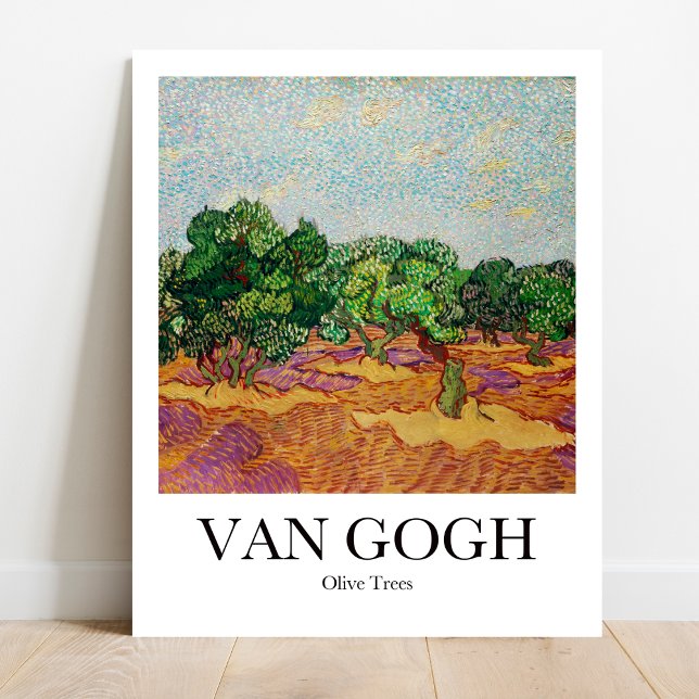 Affiche Olive Trees par Vincent Van Gogh (Van Gogh's Sun-Kissed Olive Trees: Bold & Beautiful Poster! )