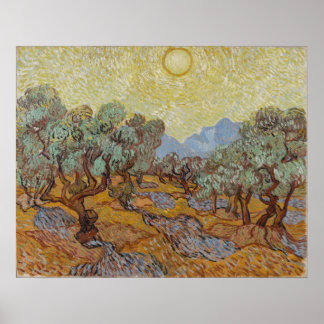 Affiche Olive Trees, Vincent van Gogh