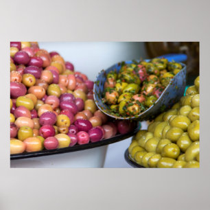 Affiche Olives au marché