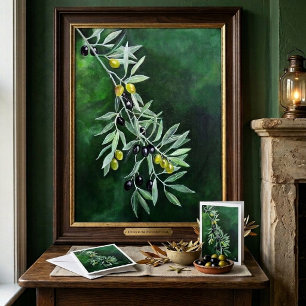 Affiche Olives dans le crépuscule de novembre Peinture d'A