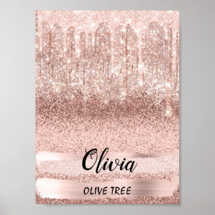 Affiche Olivia Name Meaning Birthday 16th Bridal Rose