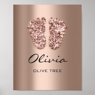 Affiche Olivia Nom Signification Nouveau Pieds Rose pour b