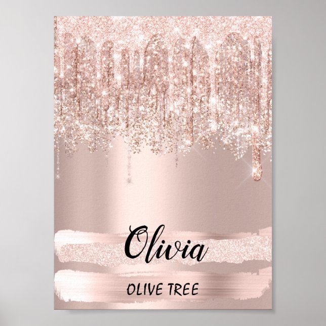 Affiche Olivia Signification du prénom Anniversaire 16 Bri (Devant)
