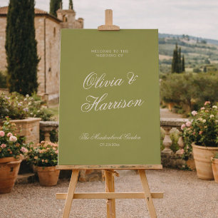 Affiche Olivier Domaine Calligraphie Mariage Bienvenue