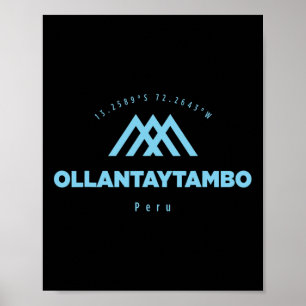 Affiche Ollantaytambo Vacances en montagne Ski Pérou