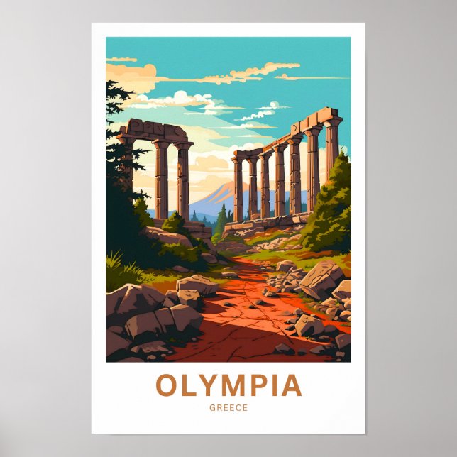 Affiche Olympia Grèce Imprimer Voyage (Devant)