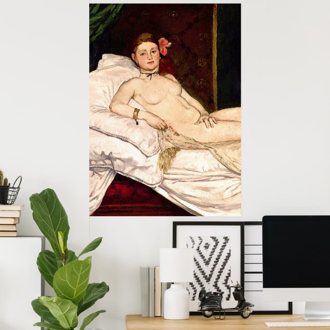 Affiche Olympia par Edouard Manet (Bureau à domicile)