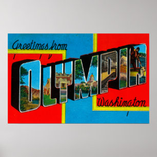 Affiche Olympia, Washington - grandes scènes de lettre